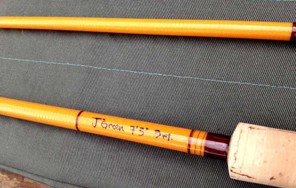 7'3" 3Piece 3Wt James Green Fiberglass Fly Rod Buy Sell Trade